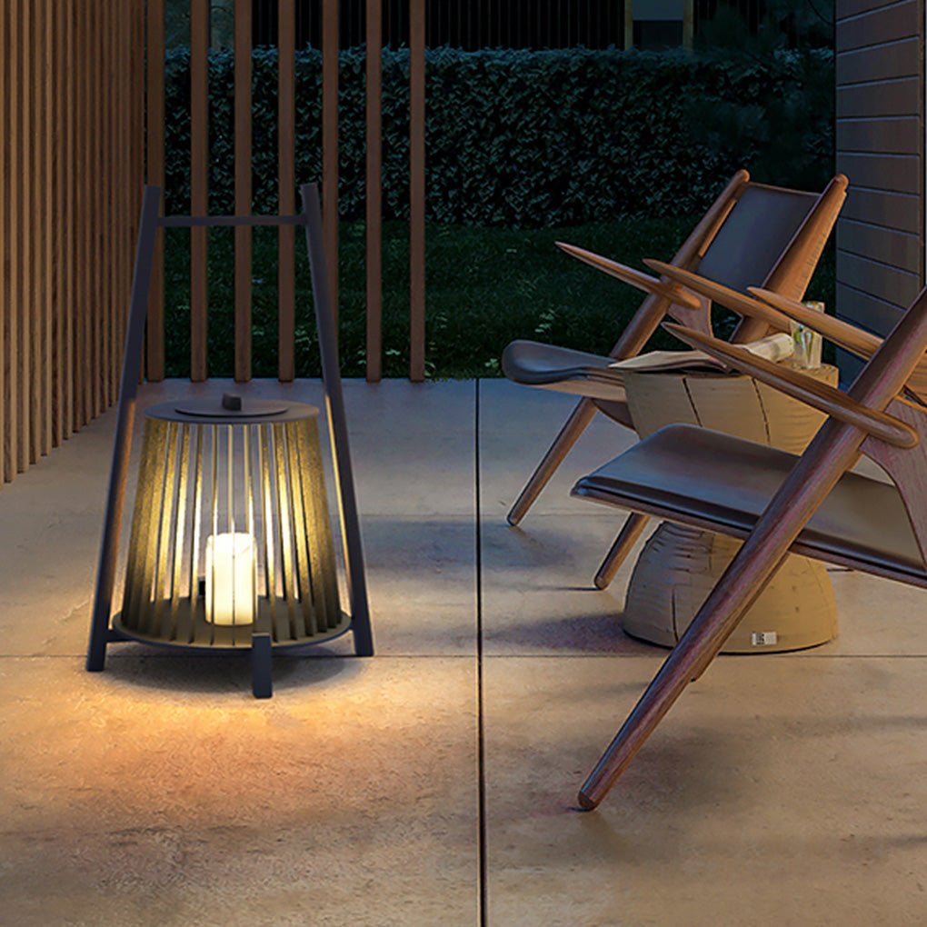 Outdoor Grid Imitation Candle Lantern LED Landscape Light