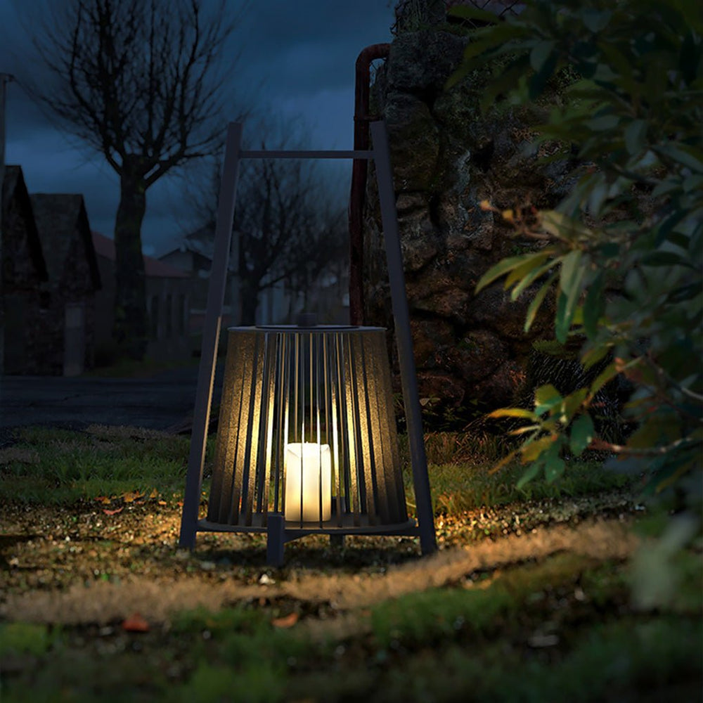 Outdoor Grid Imitation Candle Lantern LED Landscape Light