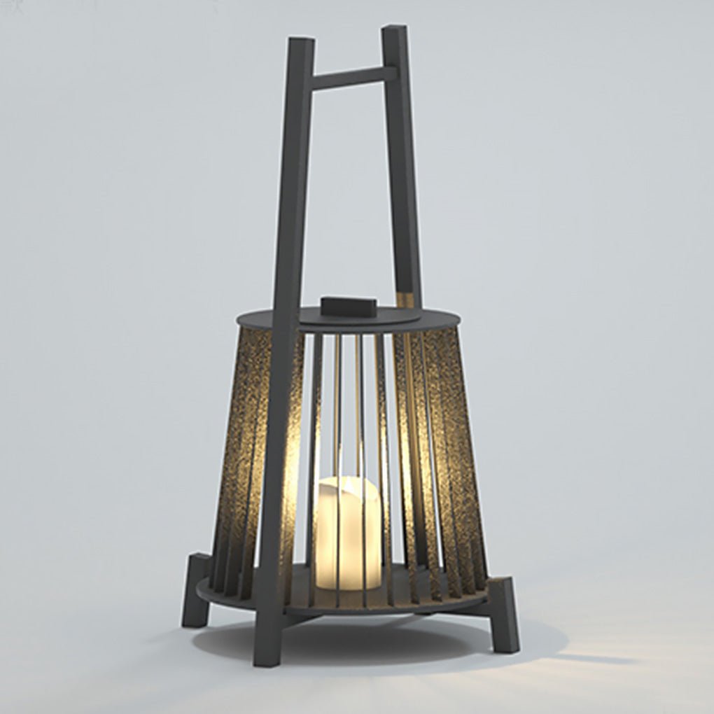 Outdoor Grid Imitation Candle Lantern LED Landscape Light