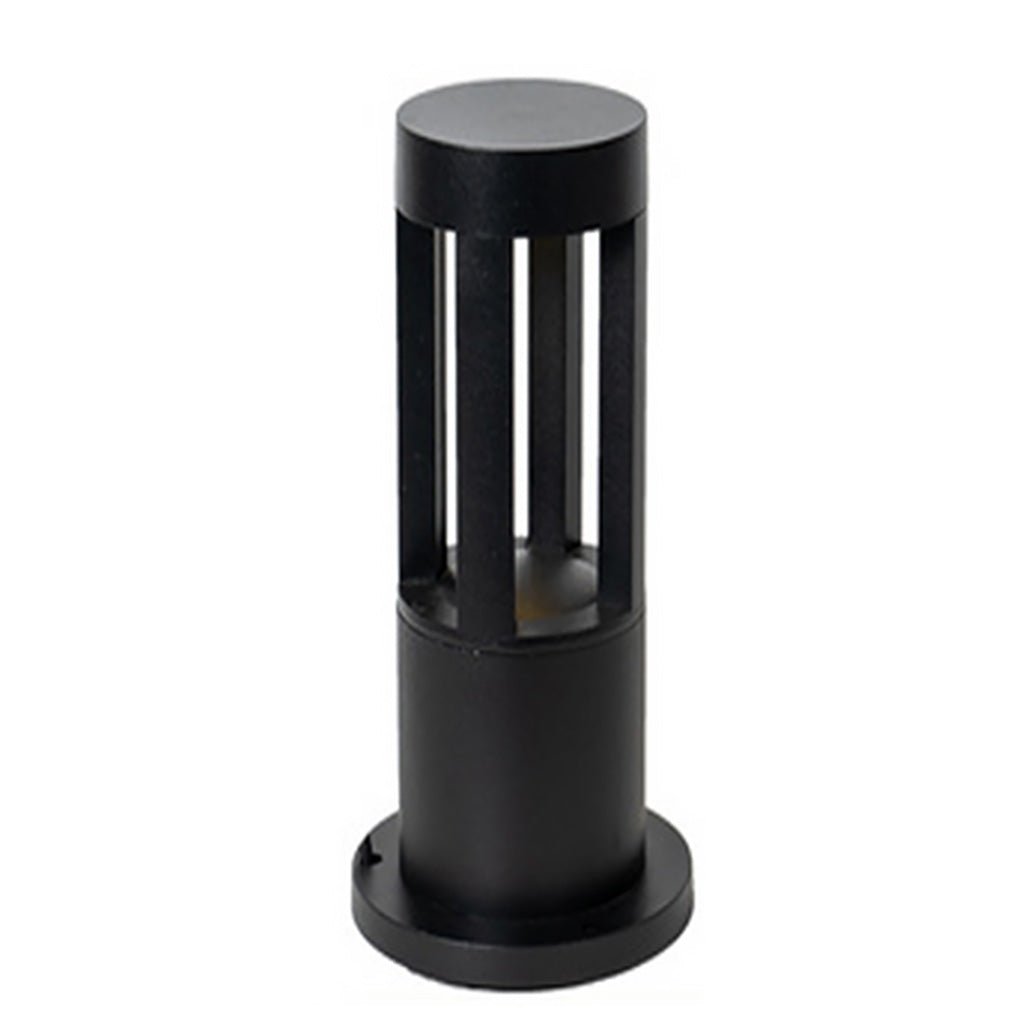 Modern Radiance Four Emitting Black Outdoor LED Pathway Bollard Lights