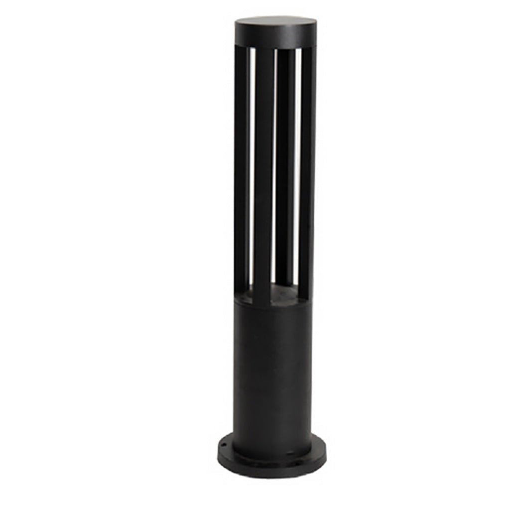 Modern Radiance Four Emitting Black Outdoor LED Pathway Bollard Lights