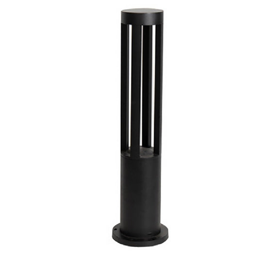 Modern Radiance Four Emitting Black Outdoor LED Pathway Bollard Lights