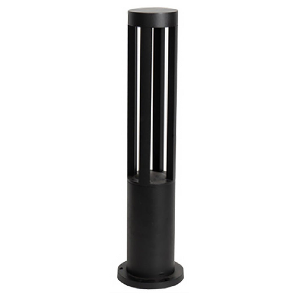 Modern Radiance Four Emitting Black Outdoor LED Pathway Bollard Lights