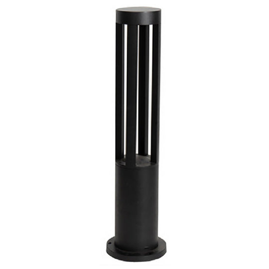 Modern Radiance Four Emitting Black Outdoor LED Pathway Bollard Lights