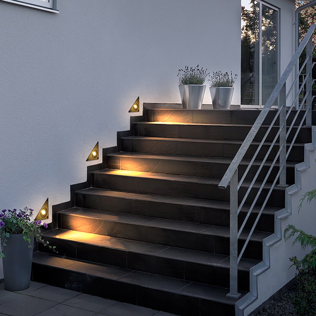 Triangle In-Wall Step Lights LED Outdoor Stair Wall Lamp