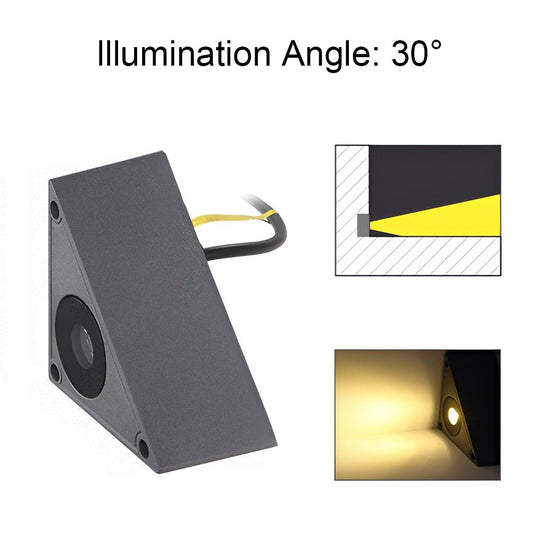 Triangle In-Wall Step Lights LED Outdoor Stair Wall Lamp