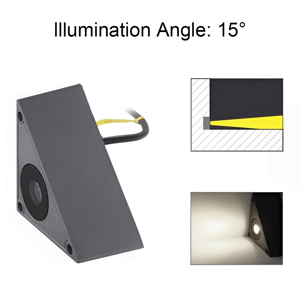 Triangle In-Wall Step Lights LED Outdoor Stair Wall Lamp