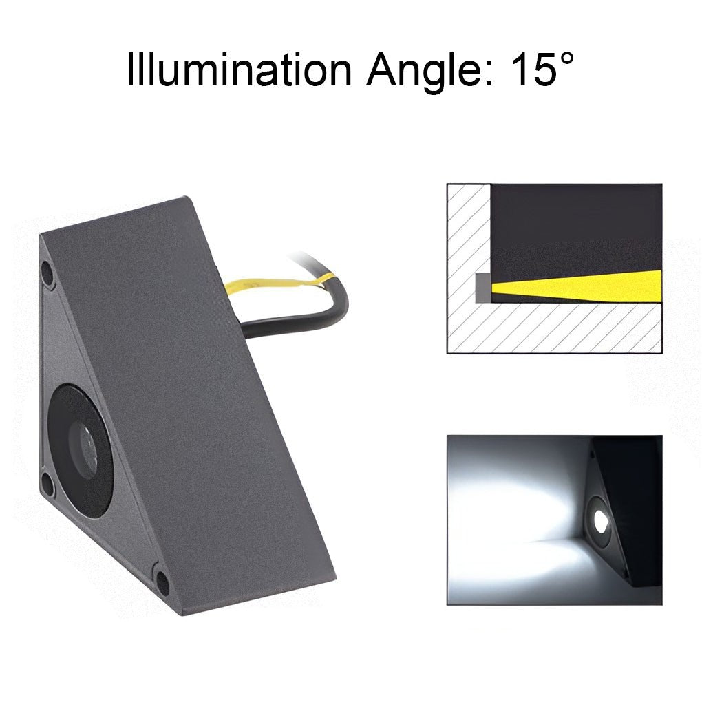 Triangle In-Wall Step Lights LED Outdoor Stair Wall Lamp