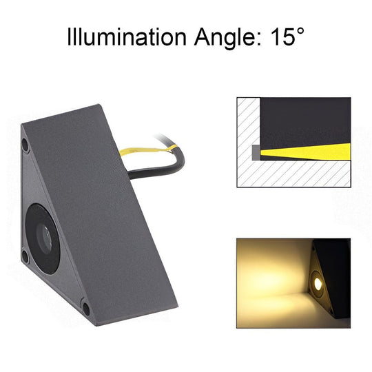 Triangle In-Wall Step Lights LED Outdoor Stair Wall Lamp
