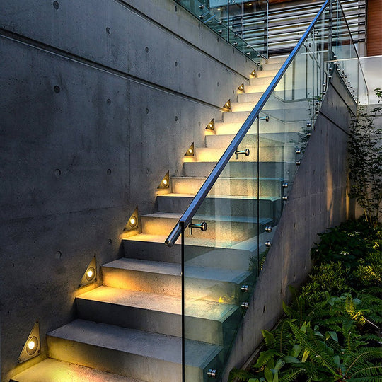 Triangle In-Wall Step Lights LED Outdoor Stair Wall Lamp