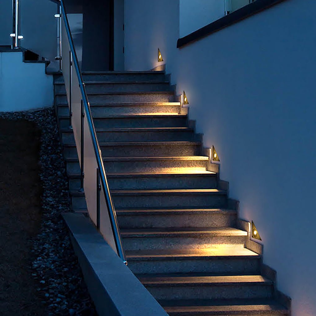 Triangle In-Wall Step Lights LED Outdoor Stair Wall Lamp
