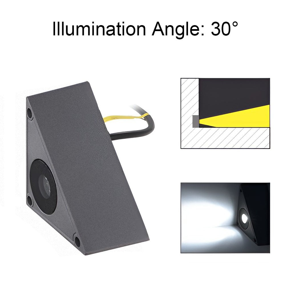 Triangle In-Wall Step Lights LED Outdoor Stair Wall Lamp