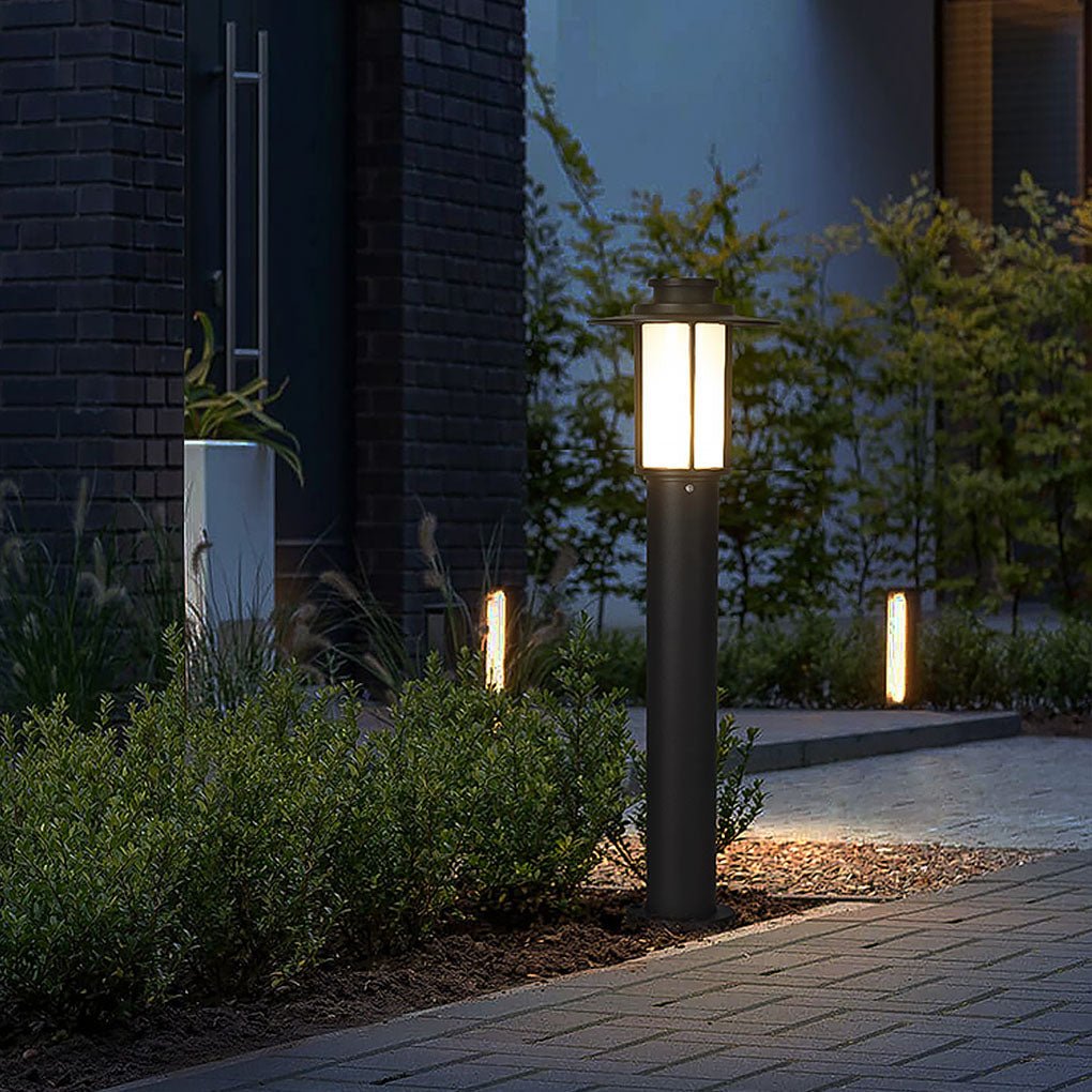 Sleek Cylindrical LED Outdoor Bollard Light Waterproof
