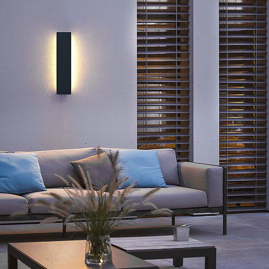Outdoor Modern Waterproof LED Rectangular Wall Lights