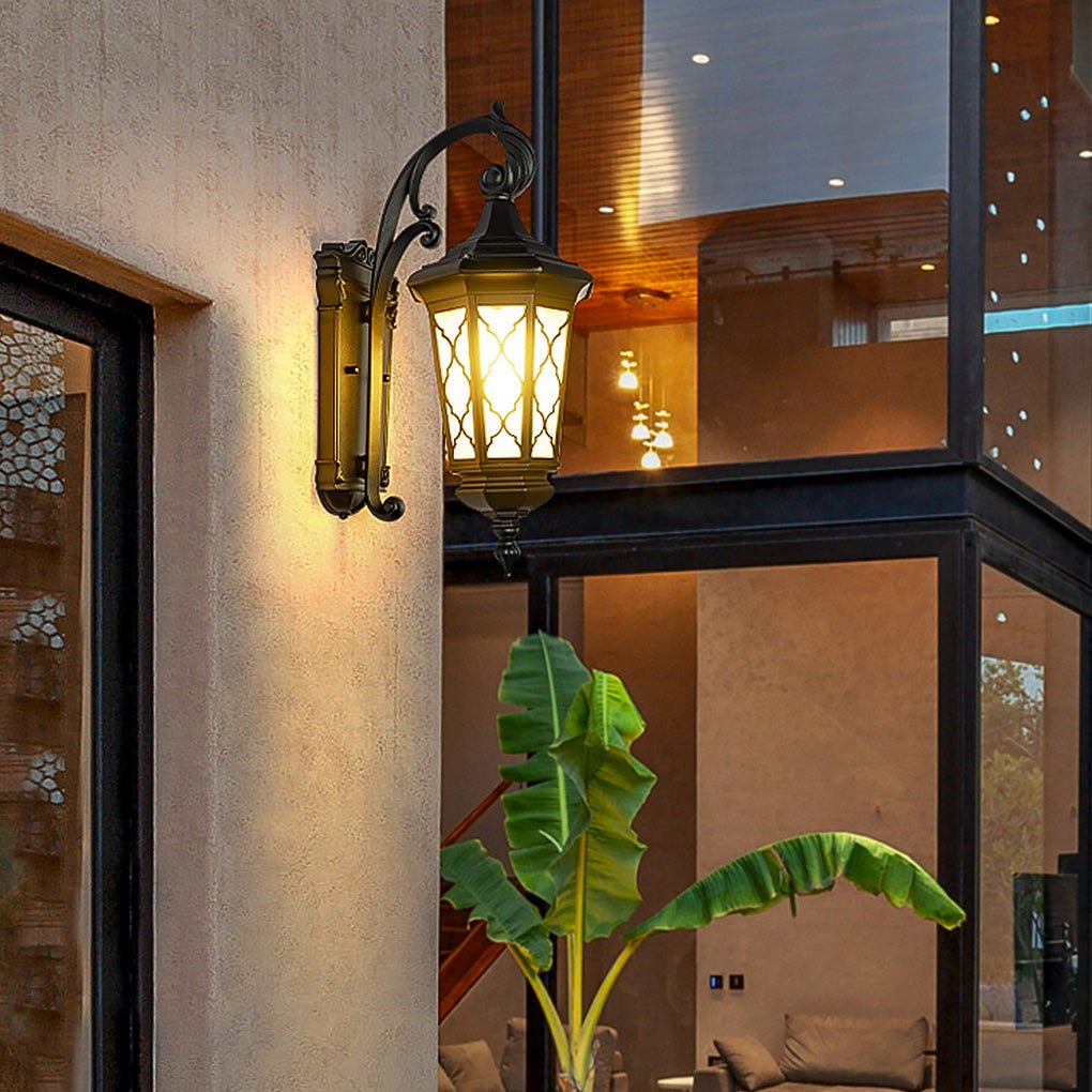 Outdoor Retro Waterproof LED Wall Lamp for Courtyard and Balcony