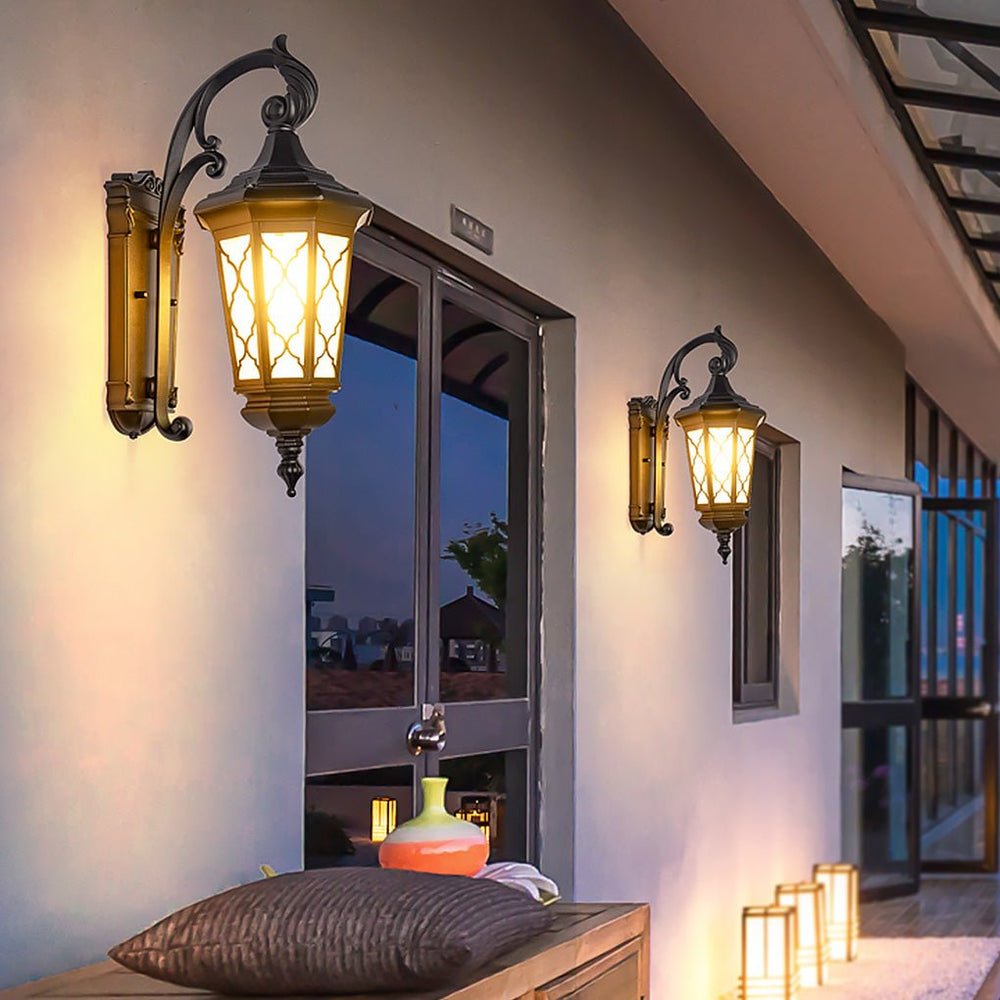 Outdoor Retro Waterproof LED Wall Lamp for Courtyard and Balcony