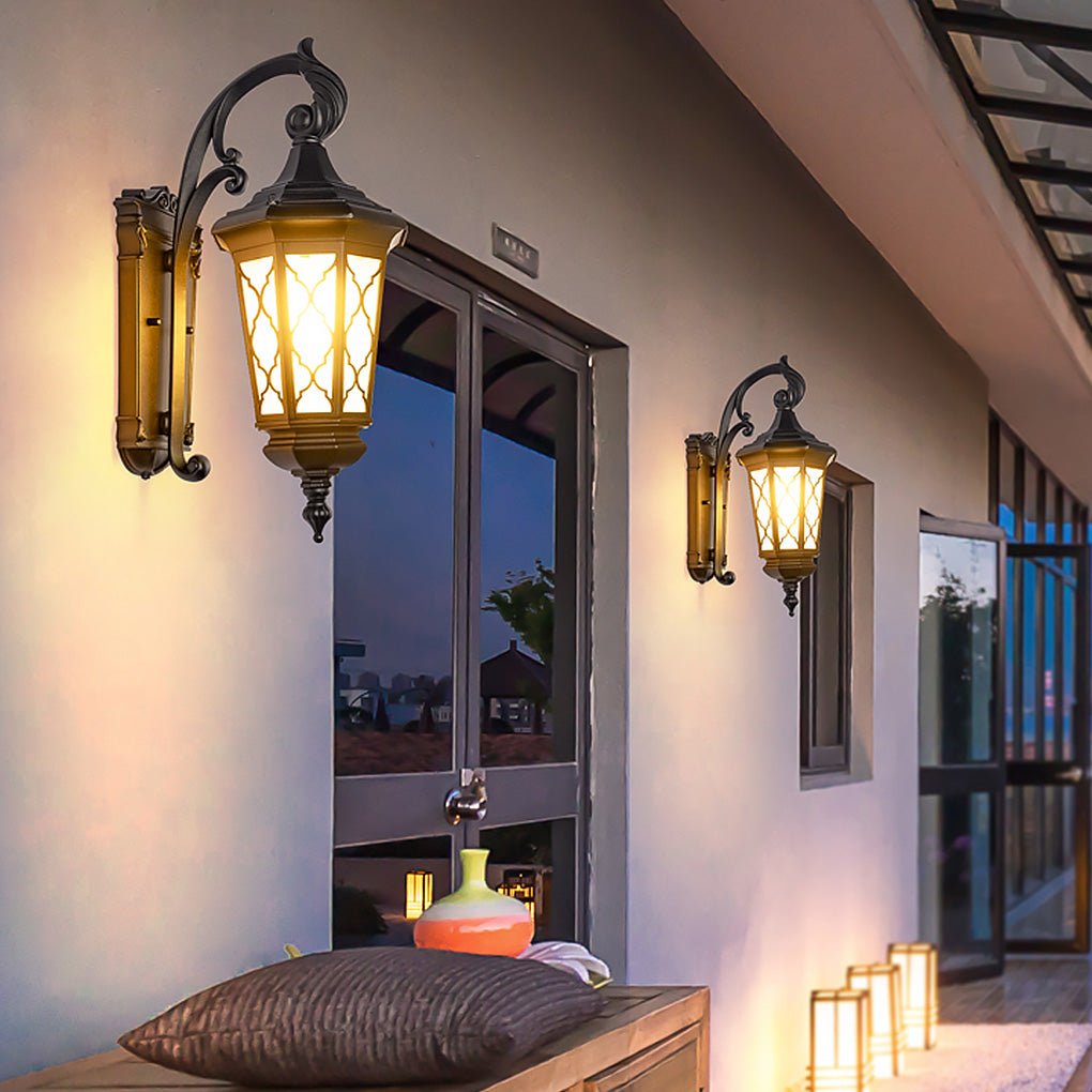 Outdoor Retro Waterproof LED Wall Lamp for Courtyard and Balcony