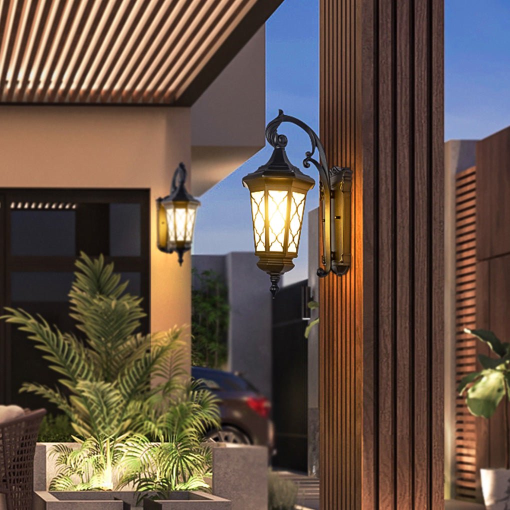 Outdoor Retro Waterproof LED Wall Lamp for Courtyard and Balcony