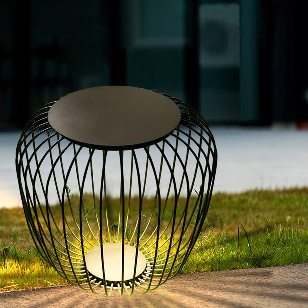 Outdoor Waterproof Cage Shape LED Stool Table Lamp