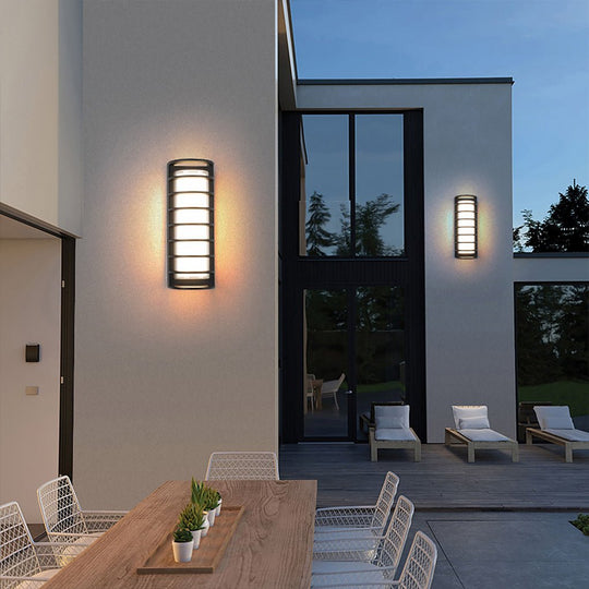 Outdoor Waterproof Double Layer Lampshade Gate Column Exterior Wall Sconces