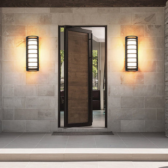 Outdoor Waterproof Double Layer Lampshade Gate Column Exterior Wall Sconces