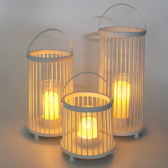 Portable Cage Design Rechargeable Outdoor Garden Light