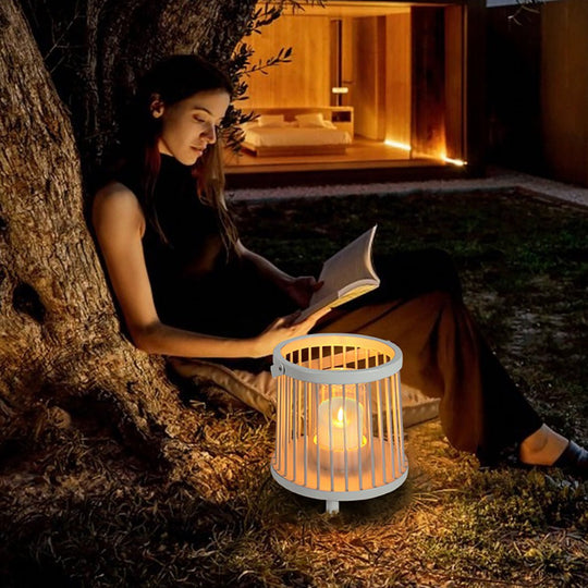 Portable Cage Design Rechargeable Outdoor Garden Light