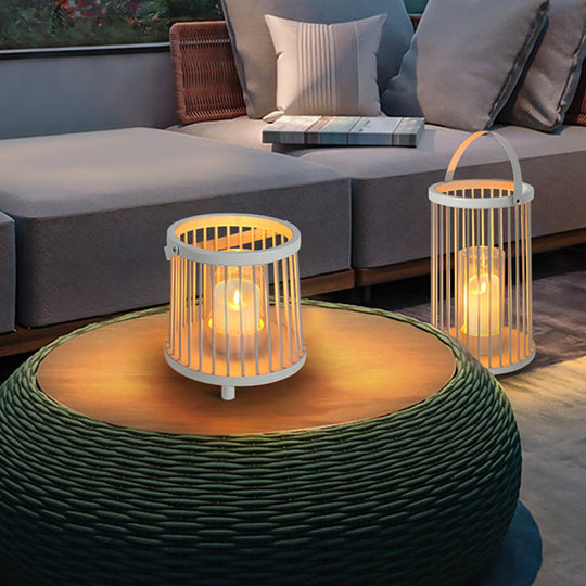 Portable Cage Design Rechargeable Outdoor Garden Light
