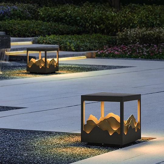 Outdoor Waterproof LED Courtyard Lamp with Three-Dimensional Landscape Design