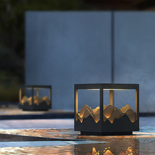 Outdoor Waterproof LED Courtyard Lamp with Three-Dimensional Landscape Design