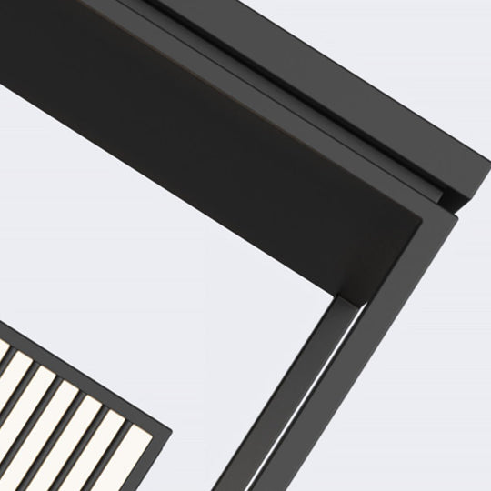 Retro Black Outdoor Lawn Post Light