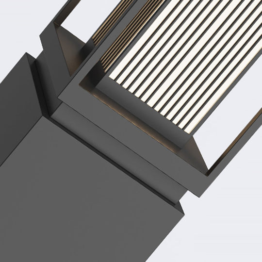 Retro Black Outdoor Lawn Post Light