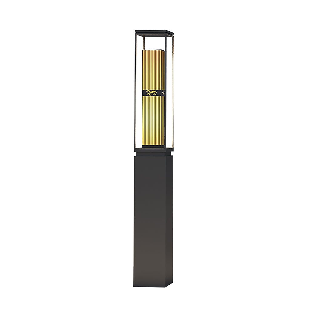 Retro Black Outdoor Lawn Post Light