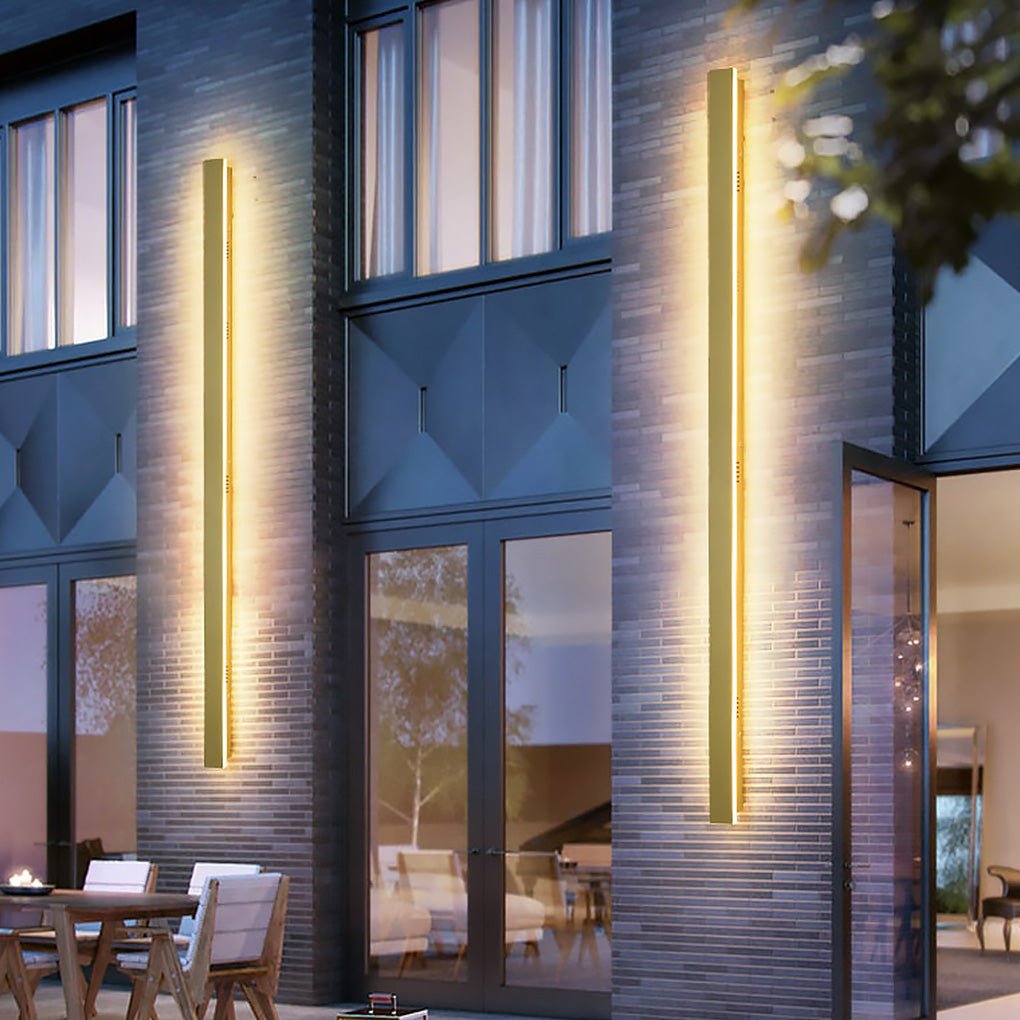 Outdoor Waterproof Minimalist Linear LED Wall Sconce