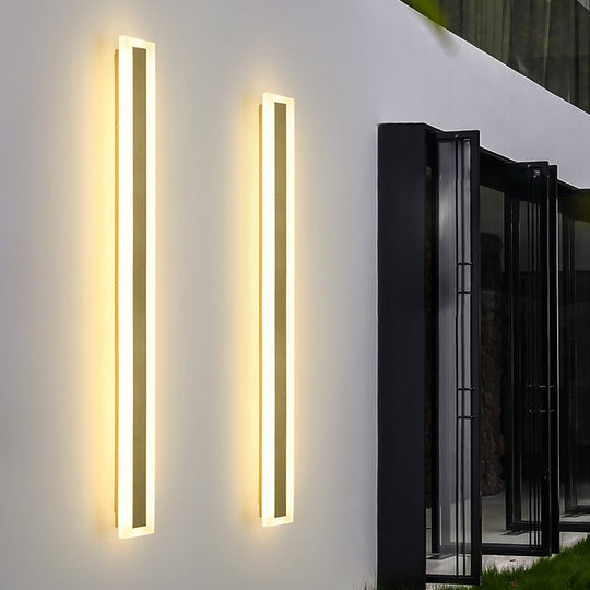 Outdoor Waterproof Minimalist Linear LED Wall Sconce