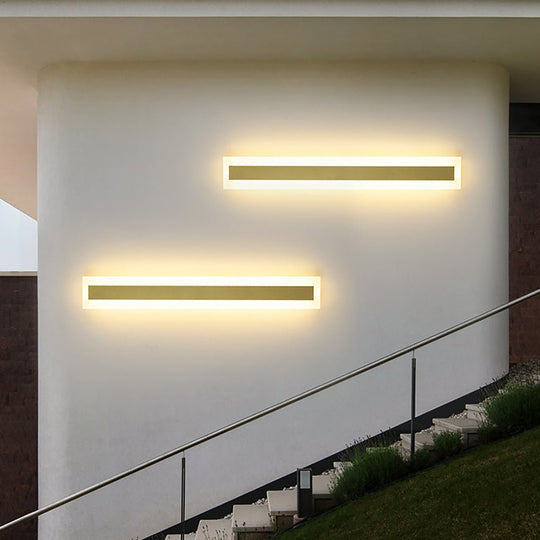 Outdoor Waterproof Minimalist Linear LED Wall Sconce