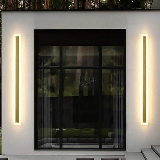 Outdoor Waterproof Minimalist Linear LED Wall Sconce