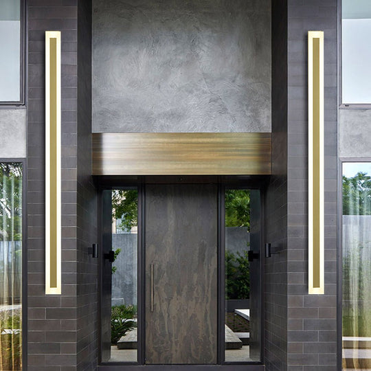 Outdoor Waterproof Minimalist Linear LED Wall Sconce