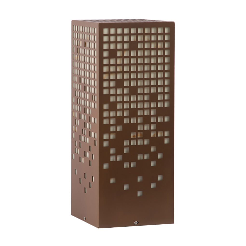 High-End Stainless Steel Outdoor LED Bollard Light with Square Pattern