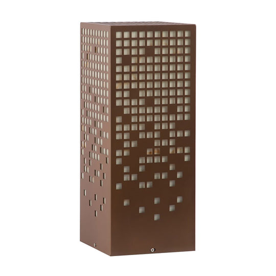 High-End Stainless Steel Outdoor LED Bollard Light with Square Pattern