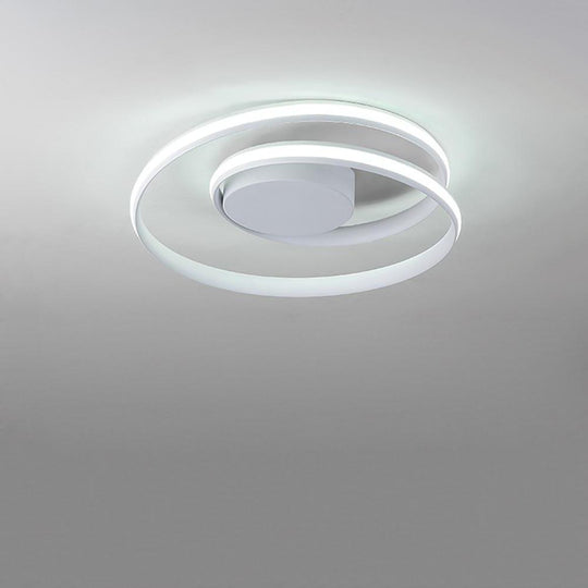 Spiraling Halo Circular LED Modern Flush Mount Ceiling Light