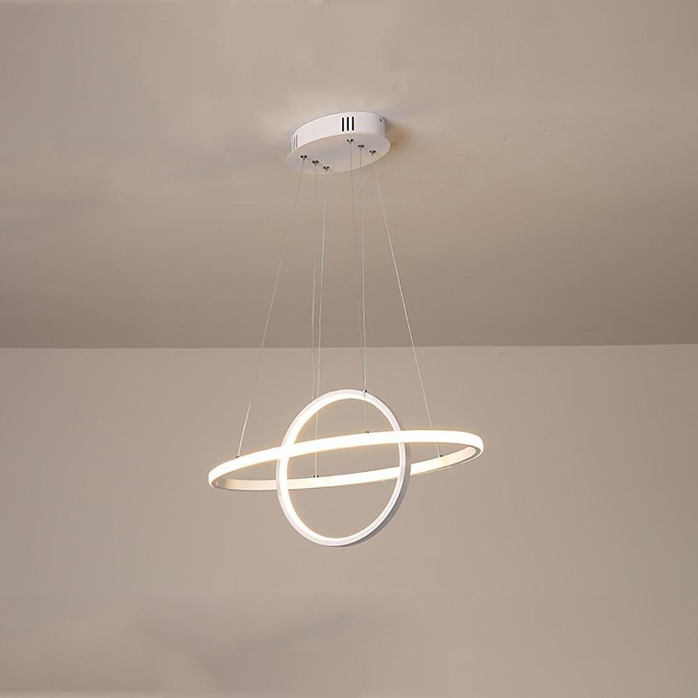 Two Circles LED Metal Adjustable Modern Chandelier