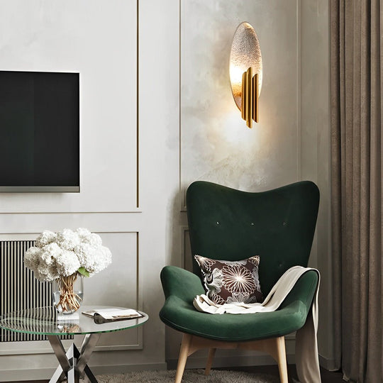 Oval Iron Electroplating Minimalist Creative Postmodern Wall Lights