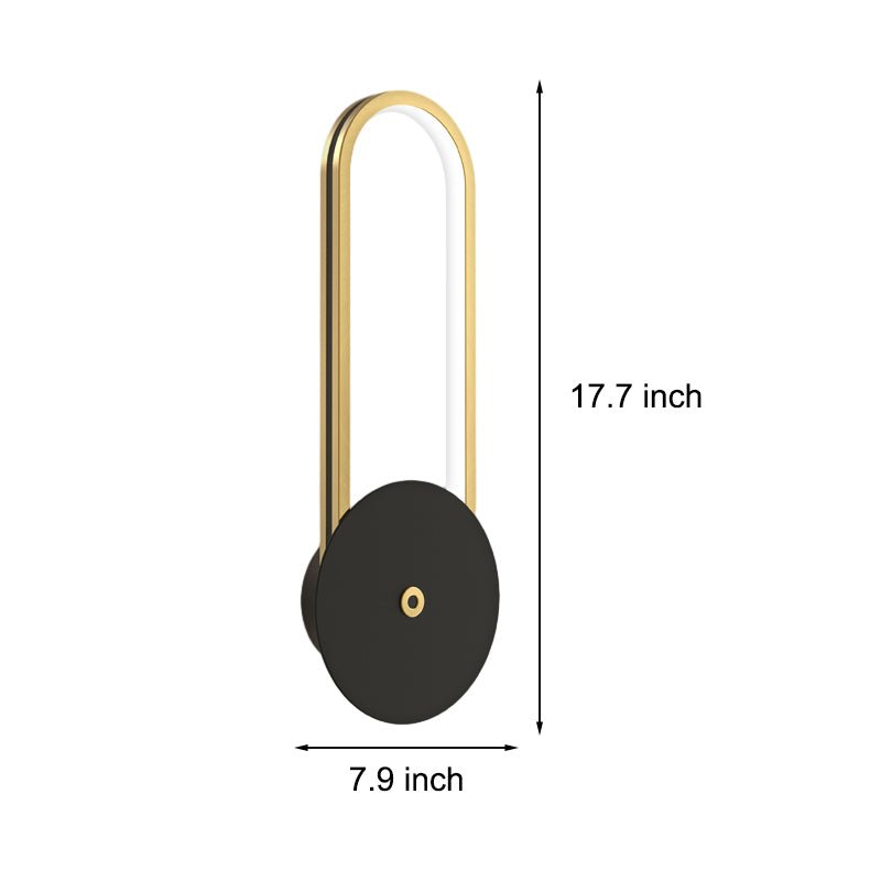 Oval Rings Three Step Dimming Aluminum Modern LED Wall Lamp