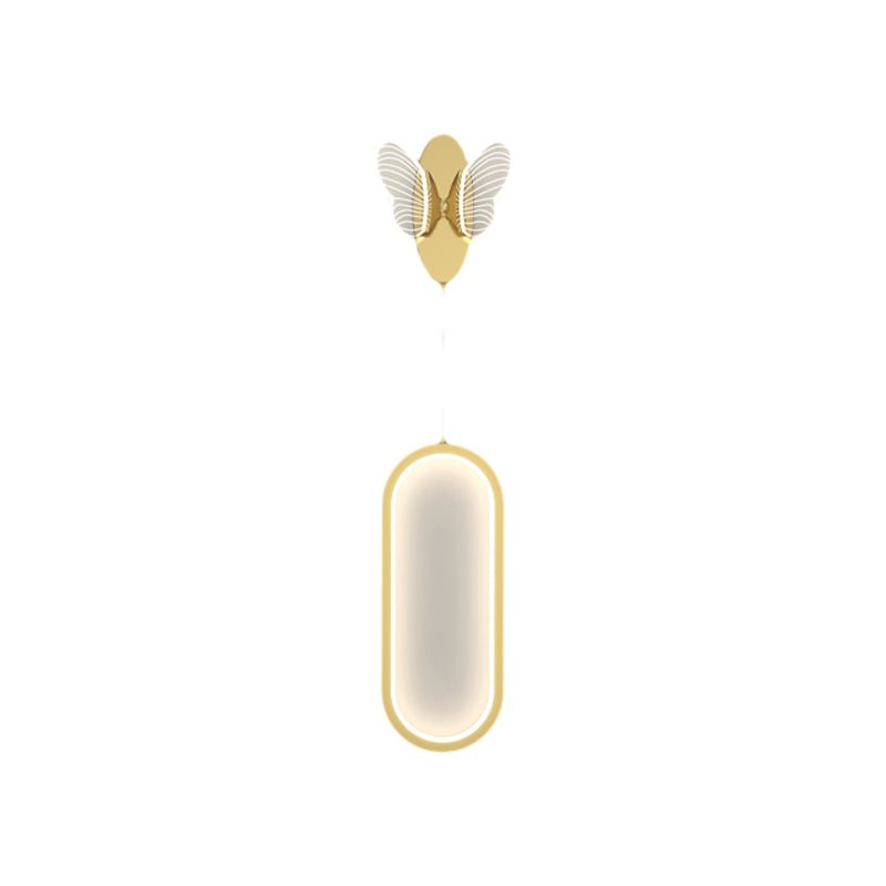 Oval Round Butterflies Three Step Dimming Modern LED Wall Lamp