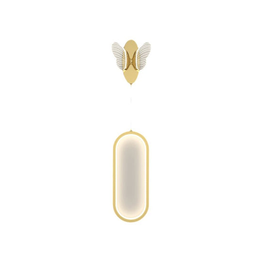 Oval Round Butterflies Three Step Dimming Modern LED Wall Lamp