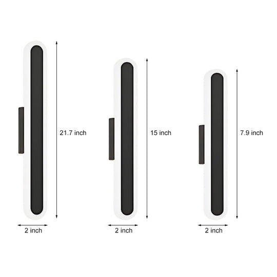 Oval Shaped Minimalist LED Wall Light with 3-Step Dimming