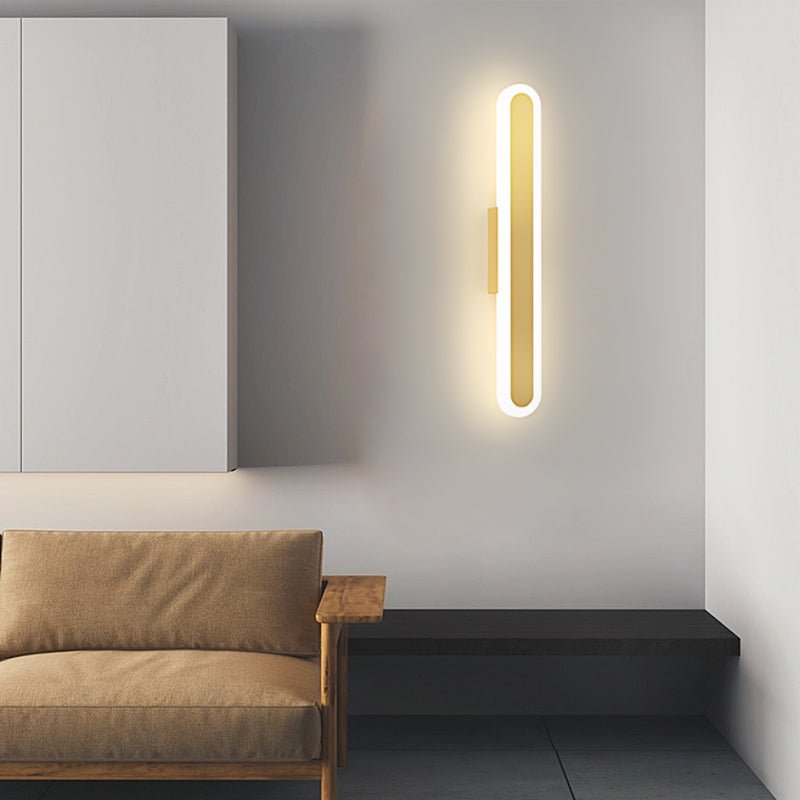 Oval Shaped Minimalist LED Wall Light with 3-Step Dimming