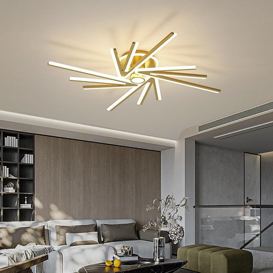 Abstract Tube Flower Shaped LED Nordic Flush Mount Ceiling Light