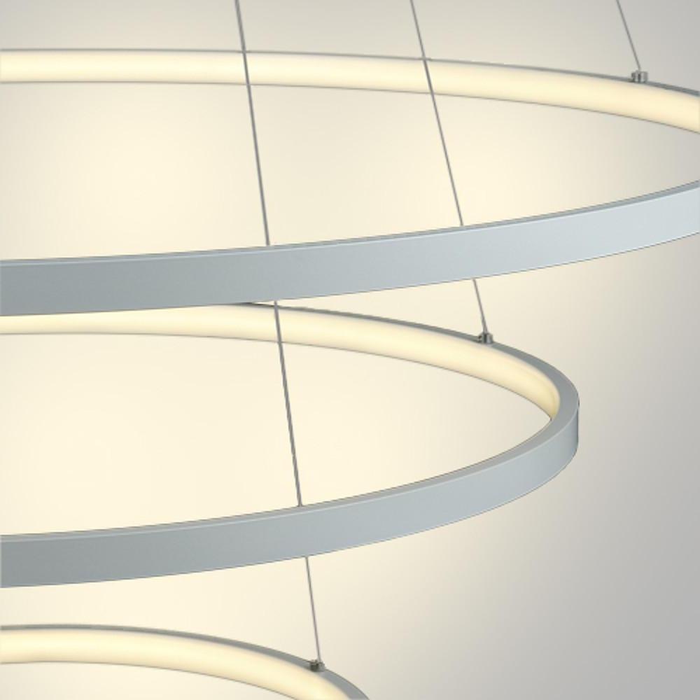 3 Ring Interweaved Circle Design Pendant Lighting Aluminum Acrylic LED Ceiling Light